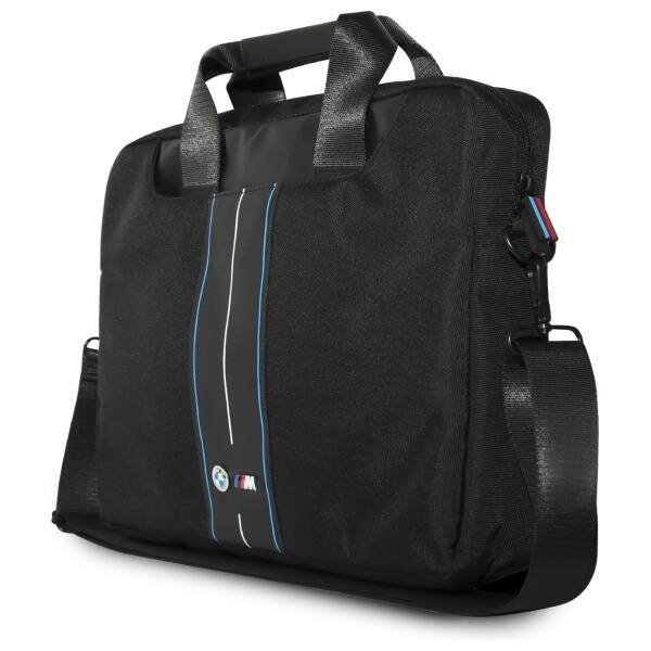 TORBA NA LAPTOP / TABLET DO 16" BMW NYLON BLUE STRIPE CZARNA