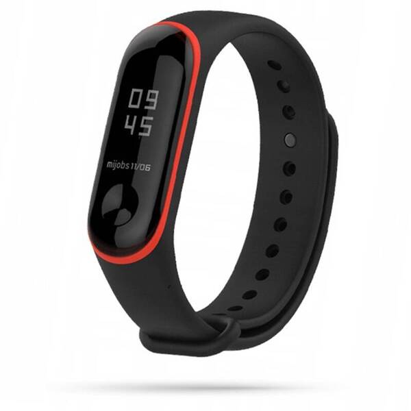 Tech-Protect Smooth | Pasek do Mi Band 3/4 - BLACK/RED