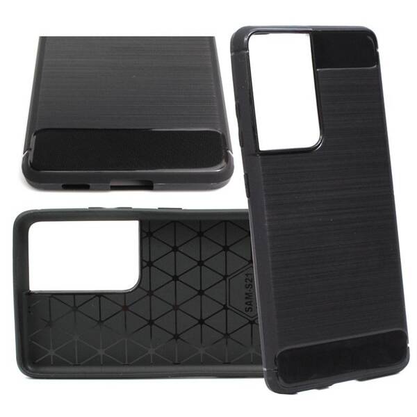 Tech-Protect TPUCarbon | Etui do Galaxy S21 Ultra - BLACK