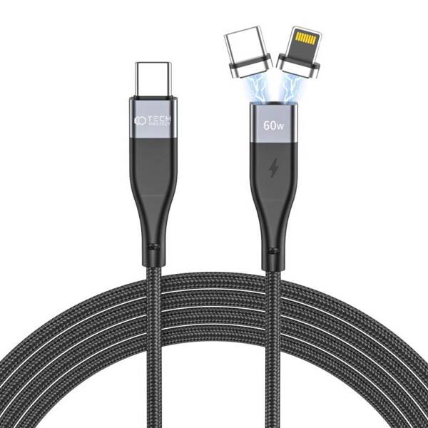 Tech-Protect UltraBoost | Kabel Magnetyczny USB-C do Lightning/USB-C - BLACK