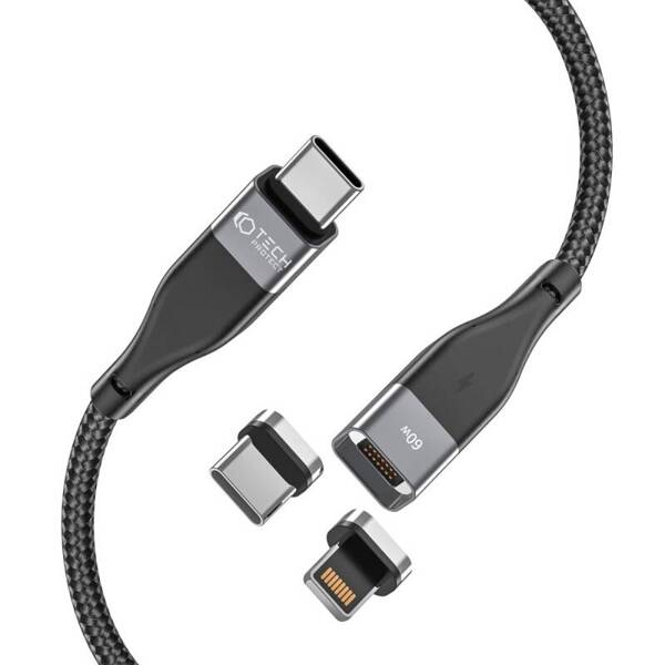 Tech-Protect UltraBoost | Kabel Magnetyczny USB-C do Lightning/USB-C - BLACK