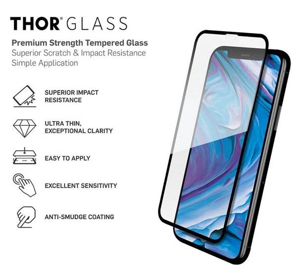 Thor Glass | Szkło Hartowane do iPhone X/Xs/11 Pro - BLACK