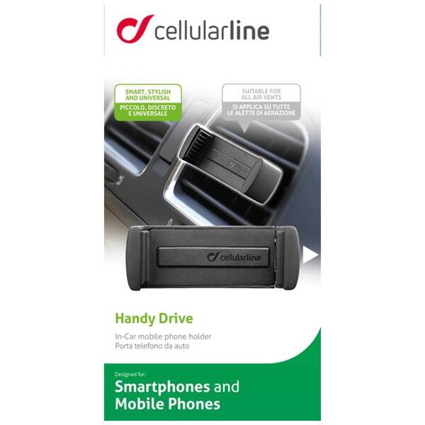 UCHWYT SAMOCHODOWY NA TELEFON DO KRATKI CELLULARLINE HANDY DRIVE CZARNY