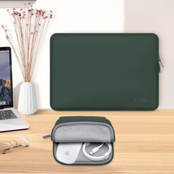 UNIWERSALNE ETUI NA LAPTOPA 15-16 CALI TECH-PROTECT NEOSLIM MIDNIGHT GREEN