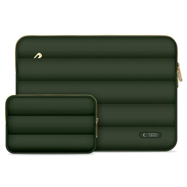 UNIWERSALNE ETUI NA LAPTOPA DO 15-16 CALI TECH-PROTECT PUFFY ARMY GREEN