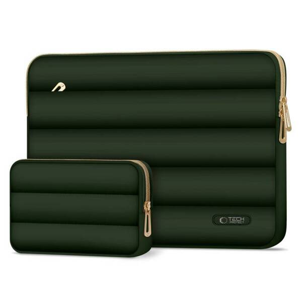 UNIWERSALNE ETUI NA LAPTOPA DO 15-16 CALI TECH-PROTECT PUFFY ARMY GREEN