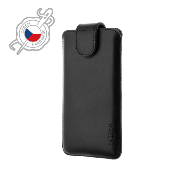 UNIWERSALNE SKÓRZANE ETUI DO TELEFONU FIXED POSH 168X78X9 MM 6XL+ CZARNE