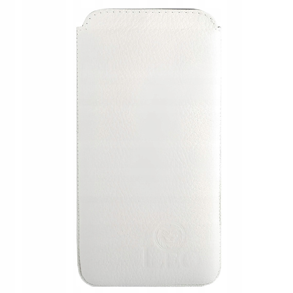 Wsuwka z naturalnej polskiej skóry LEO do iPhone 5 biała