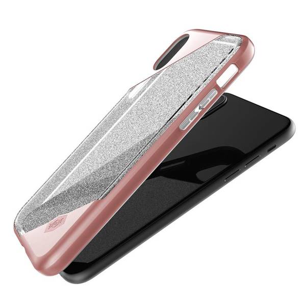 X-DORIA REVEL LUX etui do Apple iPhone X / XS -  ROSE GOLD GLITTER