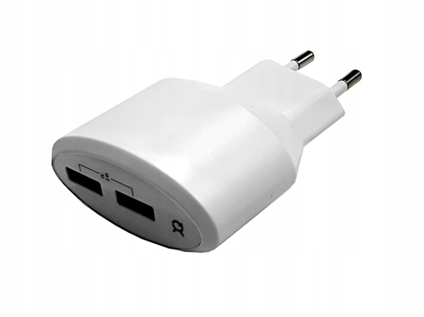 XQISIT ŁADOWARKA DOMOWA 2XUSB 2.4A I 1A WTYK - WHITE