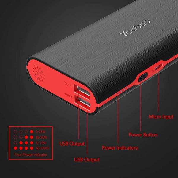 Yoobao M10 | Powerbank 10000mAh - BLACK