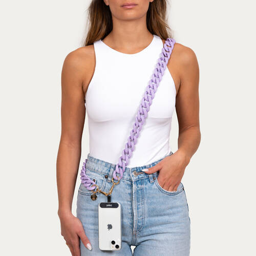 ZANAE CHAINE NECKLACES |  ŁAŃCUSZEK DO TELEFONU 130 CM -  PURPLE DUSK / LILAS