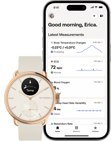 ZEGAREK WITHINGS SCANWATCH 2 EKG POMIAR PULSU SPO2