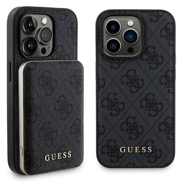 ZESTAW ETUI DO IPHONE 13 PRO 6.1" GUESS 4G METAL LOGO + POWERBANK 5000MAH