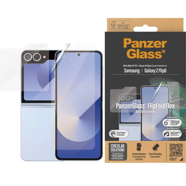 ZESTAW FOLIA + SZKŁO CLASSIC FIT GLASS DO GALAXY Z FLIP 6 PANZERGLASS