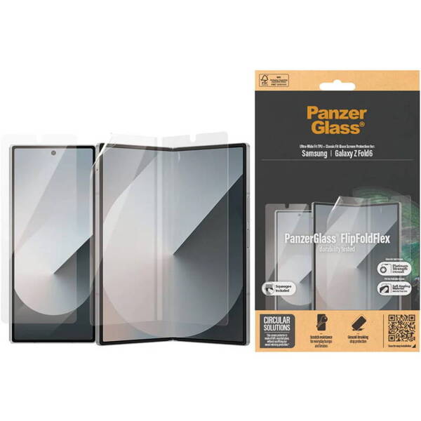 ZESTAW FOLIA + SZKŁO CLASSIC FIT GLASS DO GALAXY Z FOLD 6 PANZERGLASS