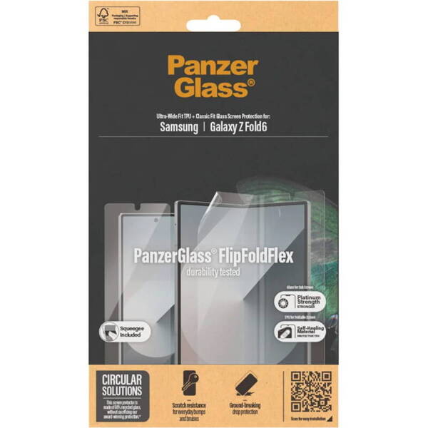 ZESTAW FOLIA + SZKŁO CLASSIC FIT GLASS DO GALAXY Z FOLD 6 PANZERGLASS