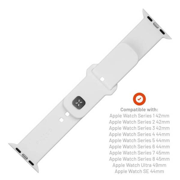 ZESTAW SILIKONOWYCH PASKÓW DO APPLE WATCH ULTRA 49 MM FIXED BIAŁY