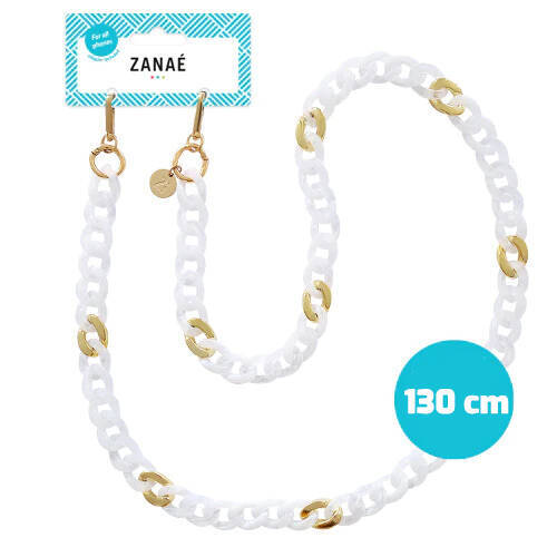 Zanae Chaine Necklaces |  Łańcuszek do Telefonu 130 cm - PRECIOUS HALLEY/WHITE