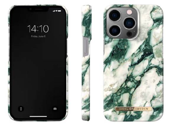 iDeal Calcata Case | Etui do iPhone 13 Pro - EMERALD MARBLE