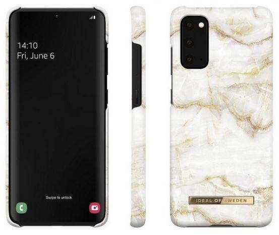 iDeal of Sweden Fashion Case | Etui do Galaxy S20 - GOLDEN PEARL MARBLE